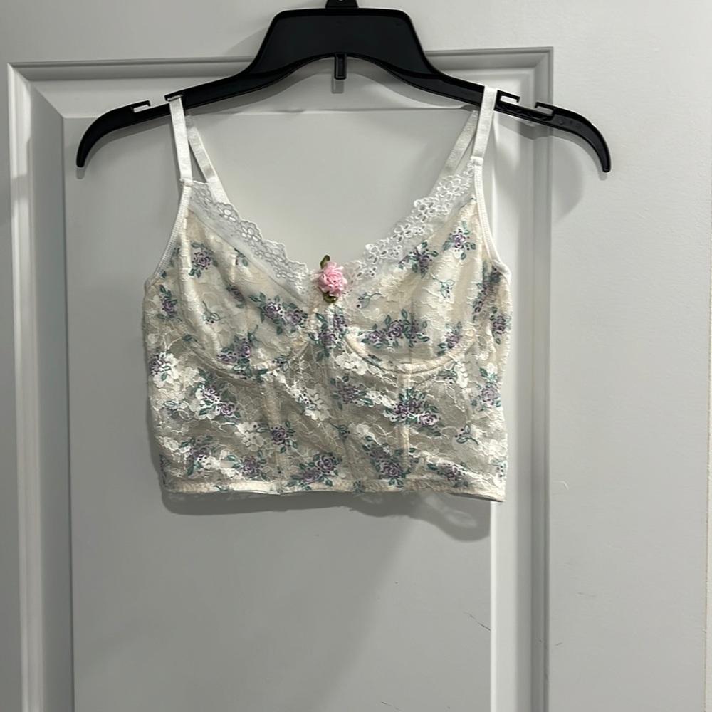 Shein Floral Corset Top
